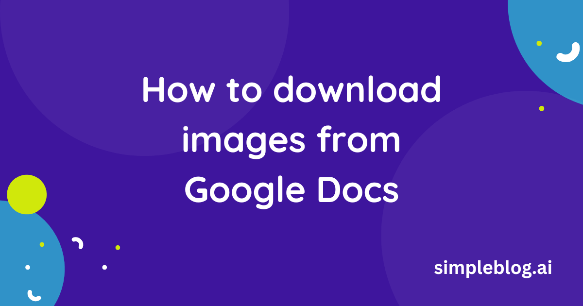 How to download an image from Google Docs